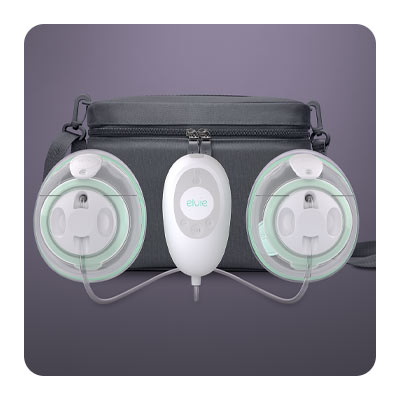 Elvie Stride Double Electric Breast Pump with CoolCarry Breastpump Bag 